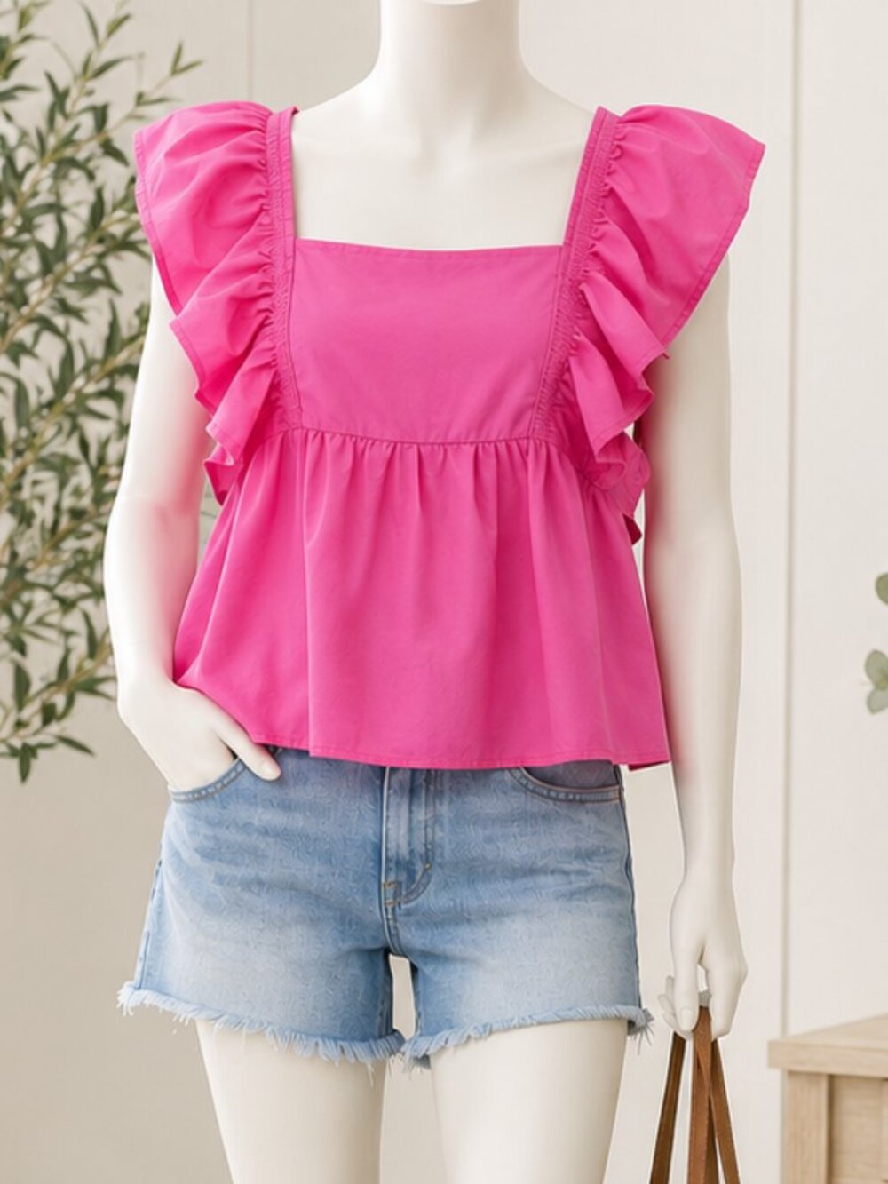 Free Assembly Ruffle Top